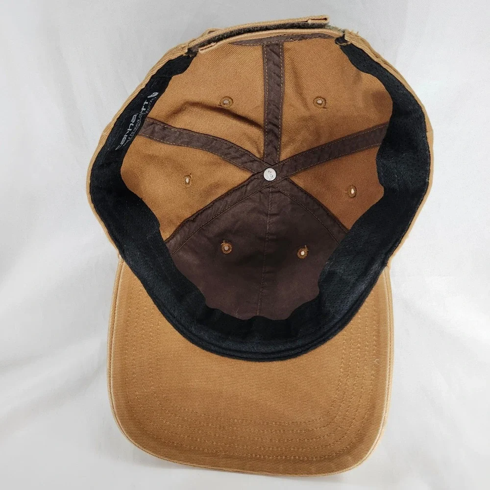 Carhartt Brown Canvas Logo Patch Baseball Cap Hat Adjustable‎ Outdoor Workwear